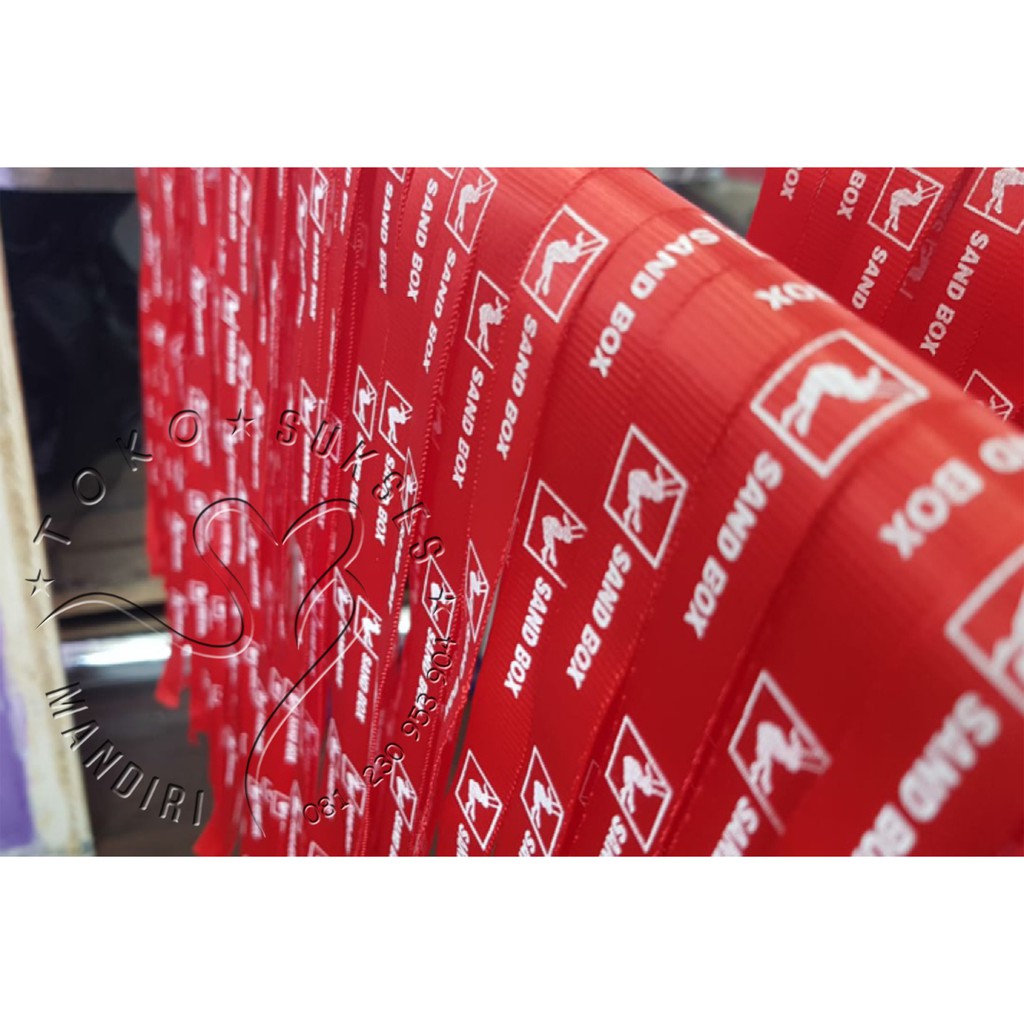 SABLON TALI LANYARD 2CM 1 MUKA MURAH (CUSTOM) Shopee