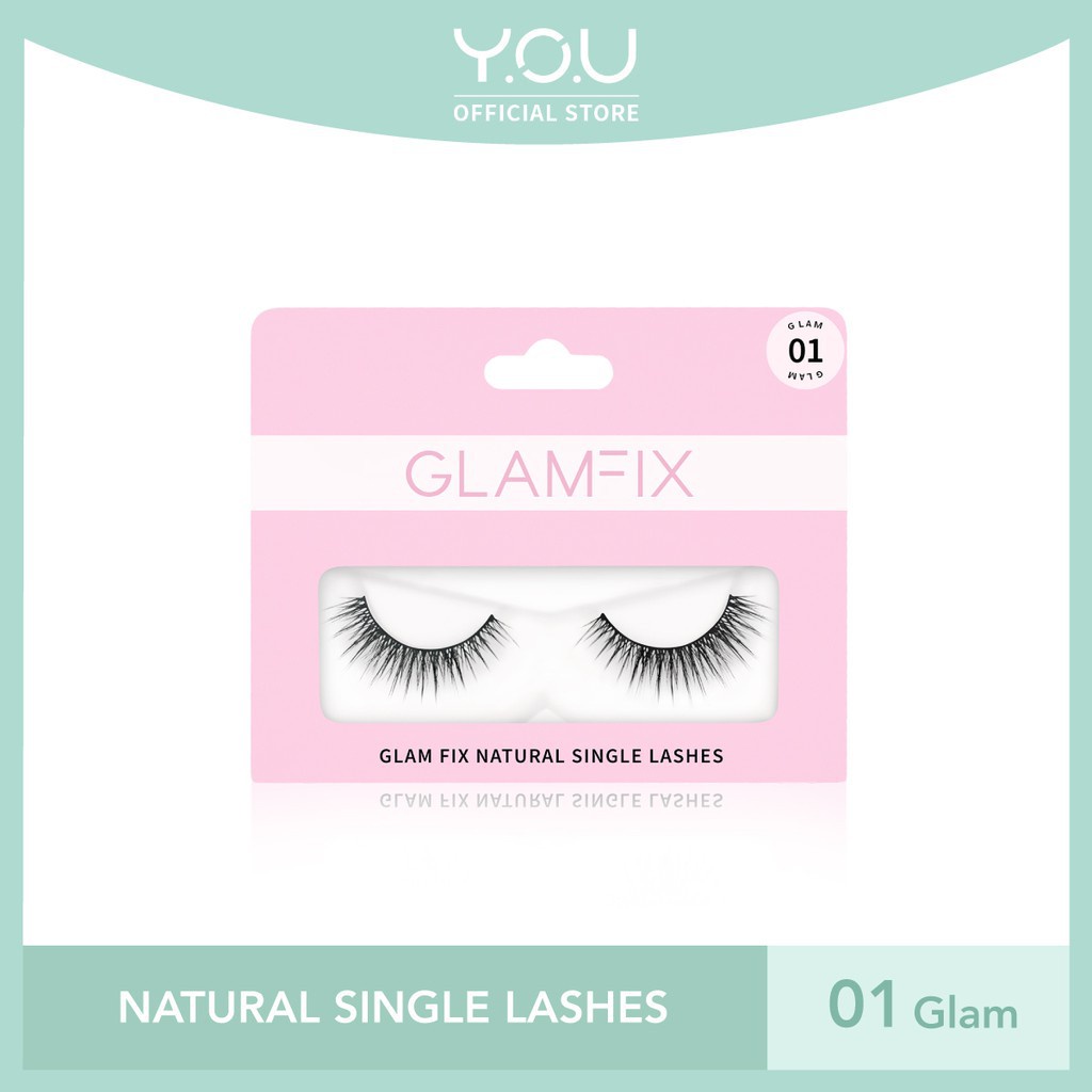 GlamFix Natural Single Lashes Glam Fix False Eyelashes Bulu Mata Palsu Natural Y.O.U (VH)