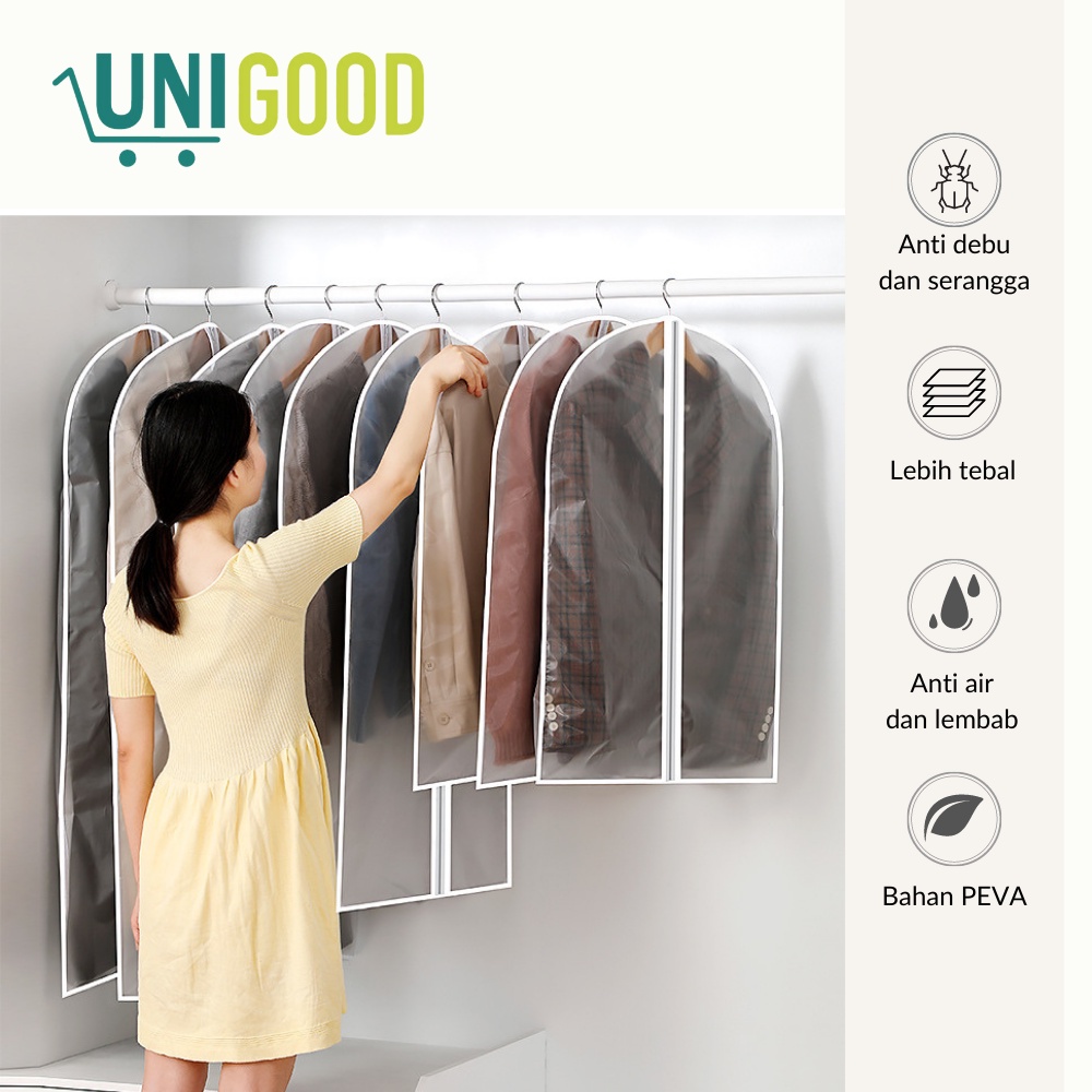 UNIGOOD - Anti-Dust Clothing Cover Sarung Plastik Pelindung Baju Anti Dust Debu Anti Air