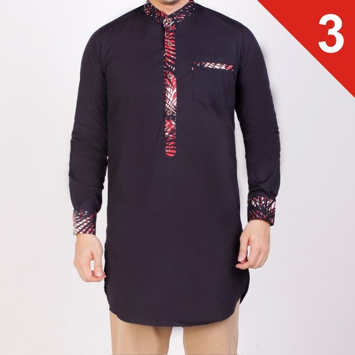 Baju koko gamis pria Pakistan dan kurta Pakistan List Batik Abstrak