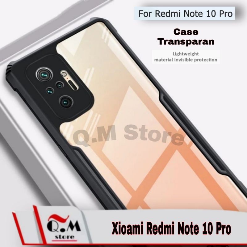 PROMO 2-IN-1 Case XIAOMI REDMI NOTE 10/ NOTE 10 PRO TRANSPARAN Softcase Premium