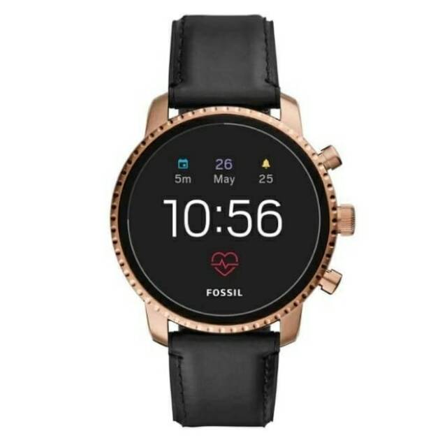 Jam fossil Smartwatch gen 4 explorist black strap leather FTW4017