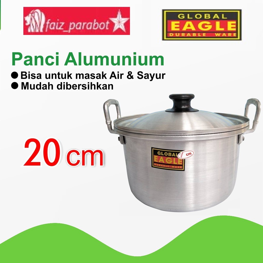 panci TL alumunium non kukus / panci memasak air eagle