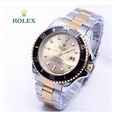 JAM TANGAN PRIA ROLEX SUBMARINER R4702 TANGGAL AKTIF TALI RANTAI FREE BOX &amp; BATERAI CADANGAN