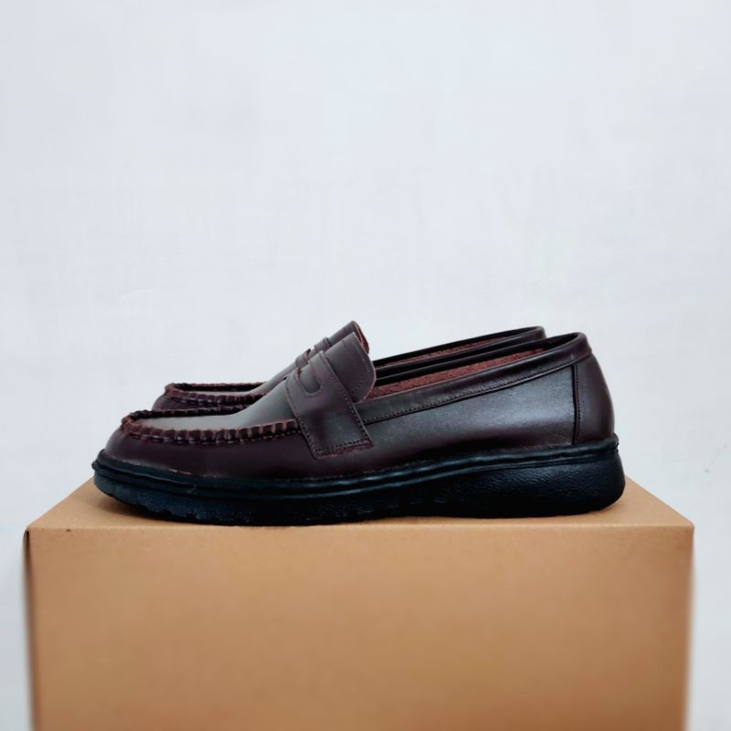 TOM'S - Sepatu Kulit Pria Handmade - BCT Coklat