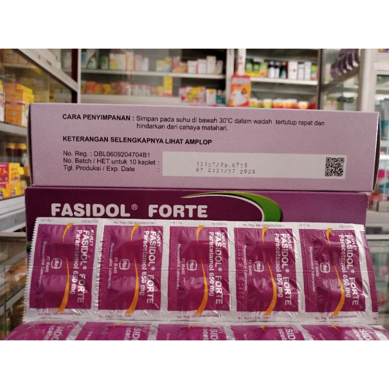 FASIDOL FORTE PARACETAMOL 650mg | 1Strip @10 Kaplet ED 03/2027