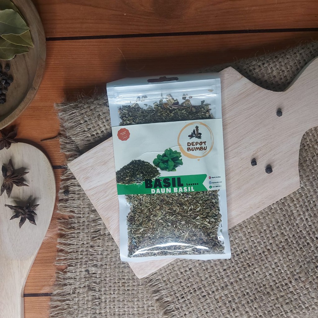 

Daun BASIL kering remah PACK 20gr BASIL Leaves Dried DEPOT BUMBU
