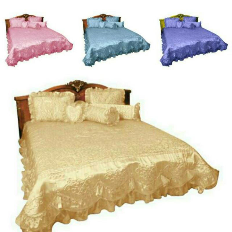 Sprei pengantin | badcover | satin