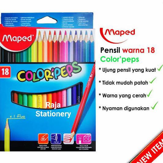 

(PERALATAN MENGGAMBAR) MAPED COLOR'PEPS 18 COLOURS / PENSIL WARNA MAPED 18 WARNA COLORPEPS TERBARU