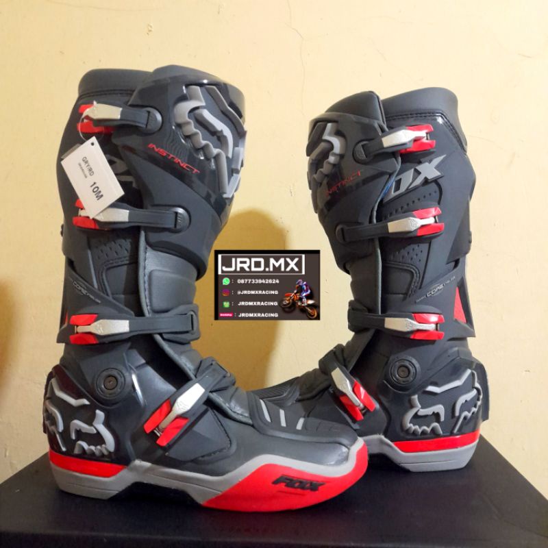 SEPATU FOX INSTINCT 2022 GREY RED SIZE BOOTS FOX INSTINCT ORIGINAL