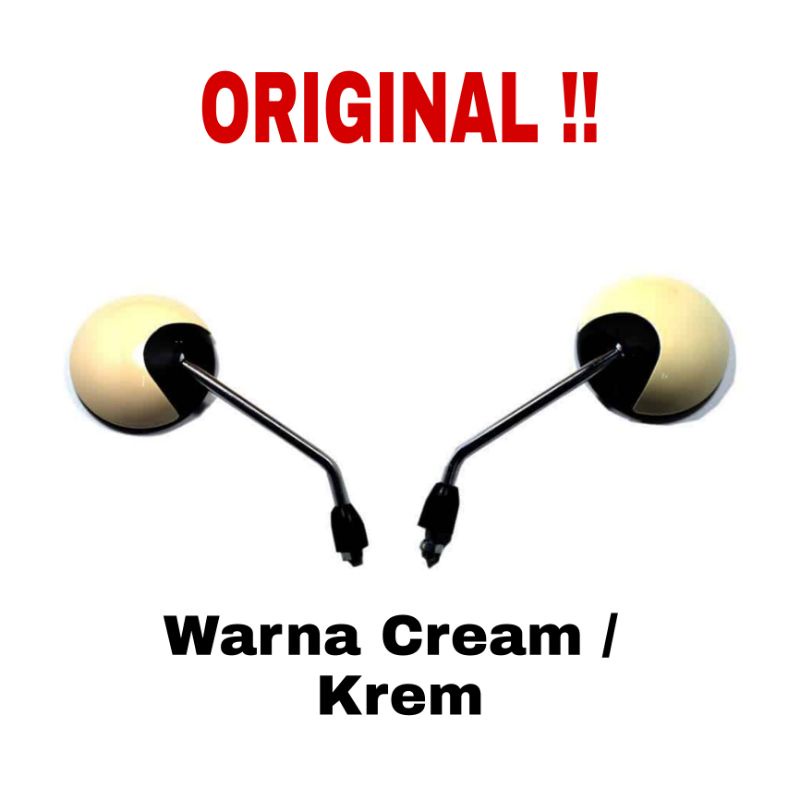 SPION KIRI KANAN SCOOPY FI 2013 2014 2015 / ESP 2016 WARNA KREM CREAM ORIGINAL