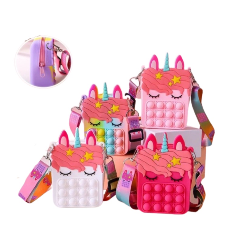 Pop It Wallet Unicorn Cross Bag Tas Anak Pop It Mini Sling Bag Premium