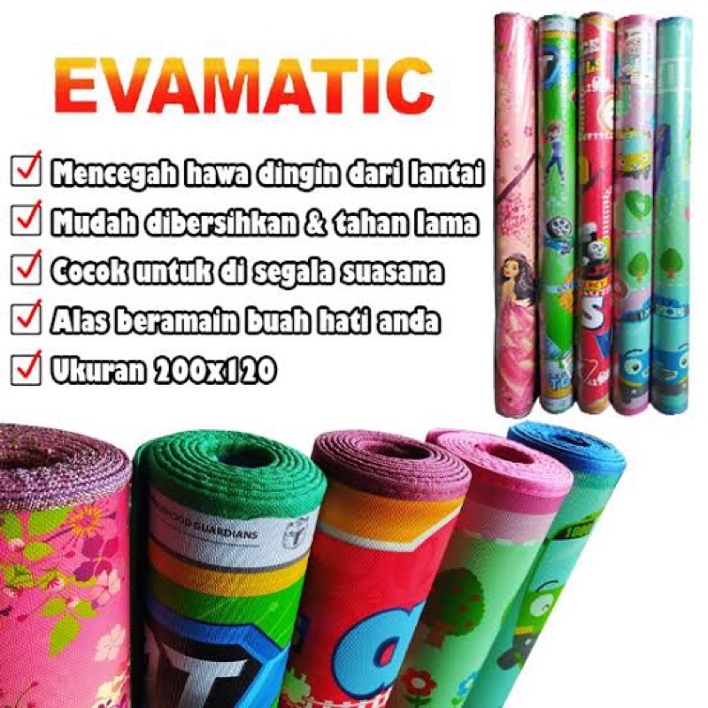 Karpet Spons Motif 200X120CM Merk Evamatic Mudah Dibersihkan