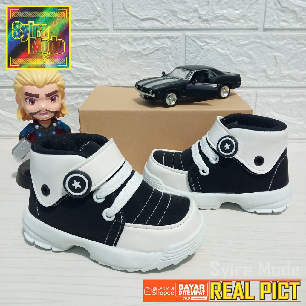 Sepatu Anak Laki-Laki / Sepatu Anak Usia 1 - 3 Tahun / Sepatu Boot Kerah Cassual