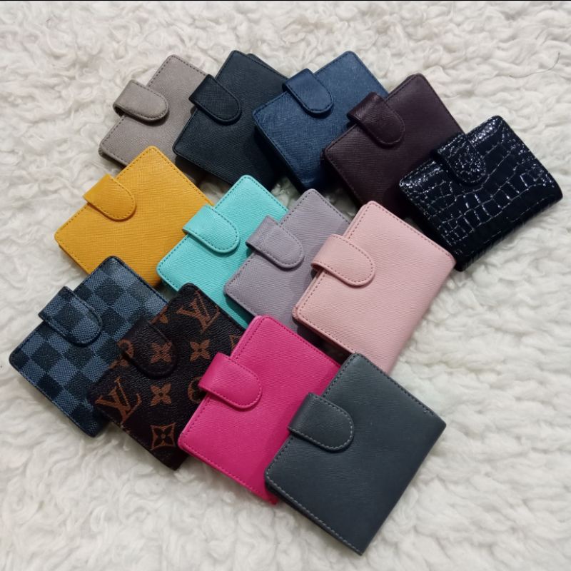 Dompet kartu kancing 2 slot kartu 14 ada slot uang Kertas Murah Import Wanita Pria THR