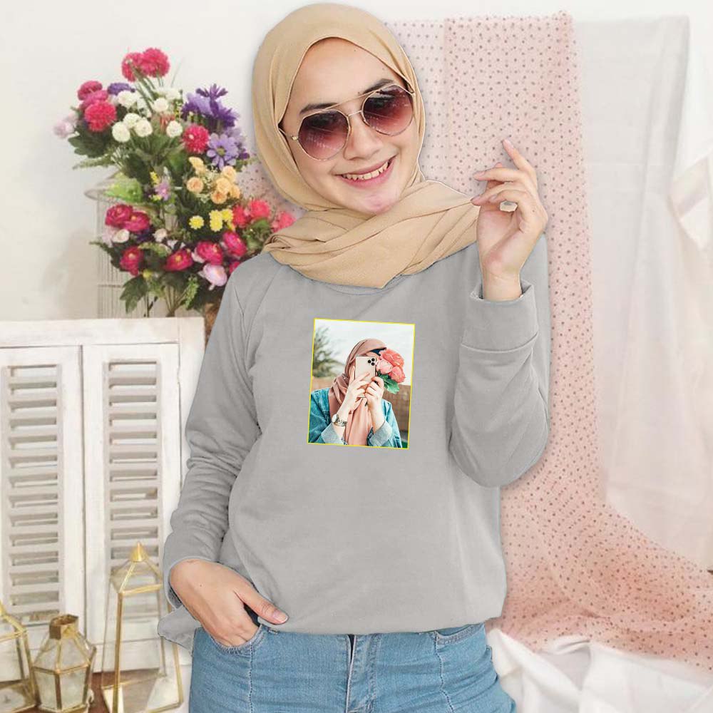 SWEATER WANITA CREWNECK, HIJAB KAMERA PAKAIAN WANITA.