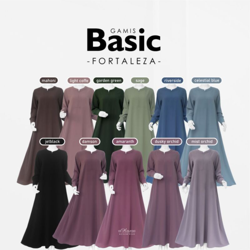 Gamis Basic Zipper Fortaleza Alhauraa