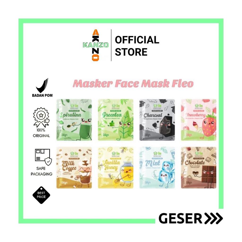 Kanzo - Masker Organik Fleo 20gr BPOM / Masker Organic Fleo 20gr / Face Mask Fleo Organik 20gr