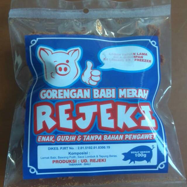 Gorengan babi merah Rejeki Bali