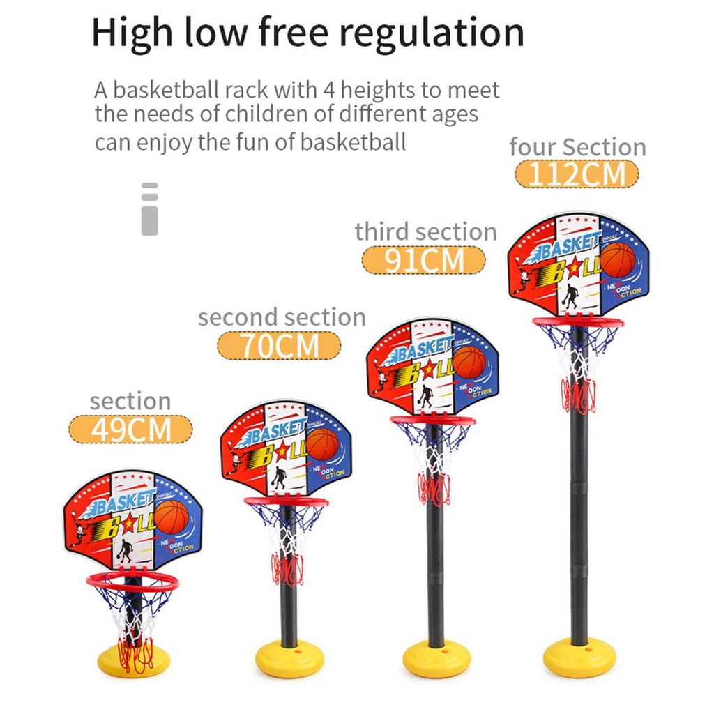 Set Bermain Basket Nanas Mini Mainan Permainan Halaman Indoor Olahraga Luar Ruangan Adjustable Stand