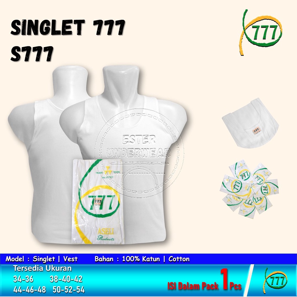 Kaos Dalam Pria Singlet 777 | S777 ISI 1PCS Bahan Katun