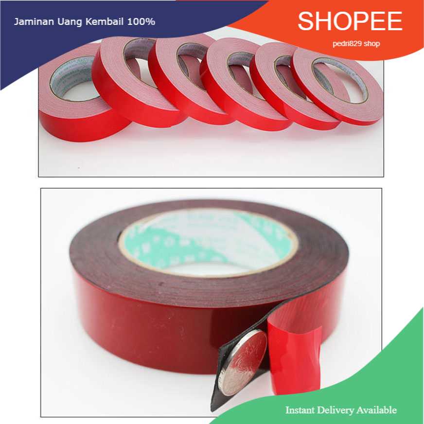 

NIKTO Tape Lakban Double Tape 3M Foam Serba Guna Size 10m