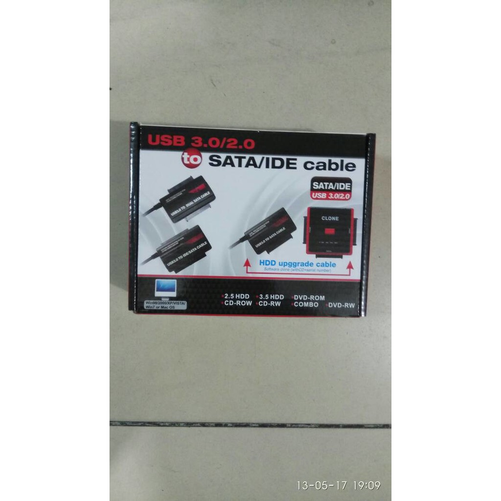 kabel R Driver usb 3.0 / 2.0 to sata dan ide support hdd 2.5" / 3.5"