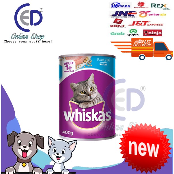 MAKANAN KUCING WHISKAS OCEAN FISH 400GR