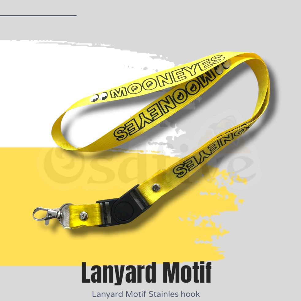

Tali Lanyard Mooneyes Nilon Black Yellow Stainleshook