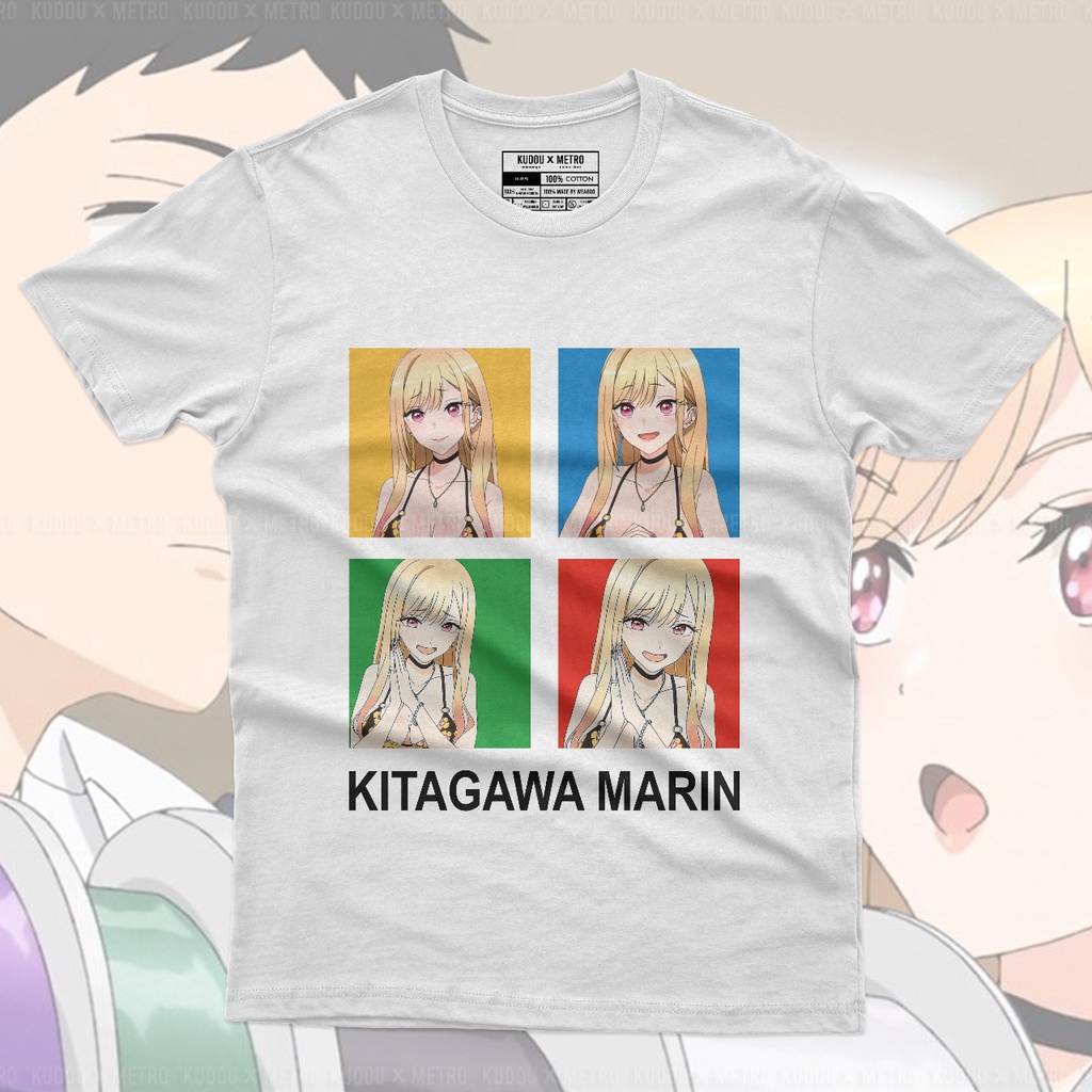 Kaos Kitagawa Marin Face Anime Manga Sono Bisque Doll wa Koi Wo Suru Premium Unisex