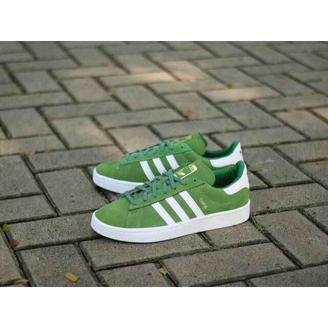 Sepatu Casual Adidas Campus Original "Green White Gold"