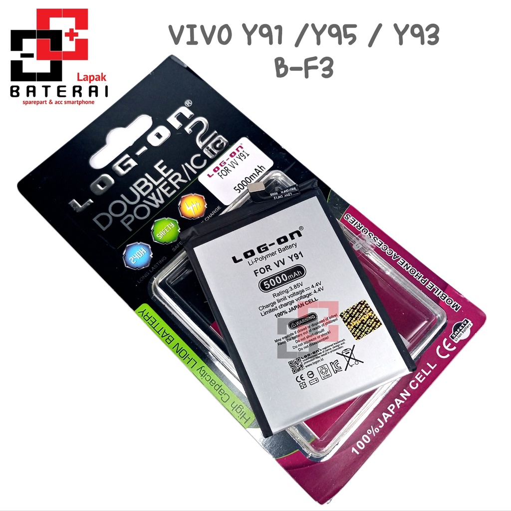 Log on - B-F3 Vivo Y91 / Y93 / Y95 / Y91C Double IC Battery Baterai Batre