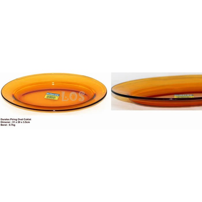 Piring Oval Duralex Coklat 12&#34- &#40-510930M&#41- &#40-00143.02568&#41-