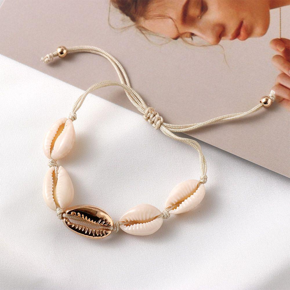 Wonder Shell Kalung Bohemian Braided Handmade 3set Perhiasan Desain Berbeda