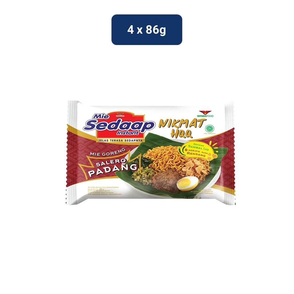 

WingsFood Mie Sedaap Goreng Salero Padang 4 x86gr