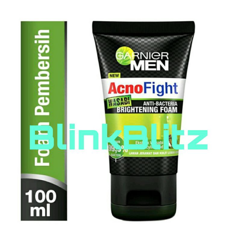 Garnier Men Acno Fight Wasabi 100 ml Pembersih Wajah Pria Muka Cuci