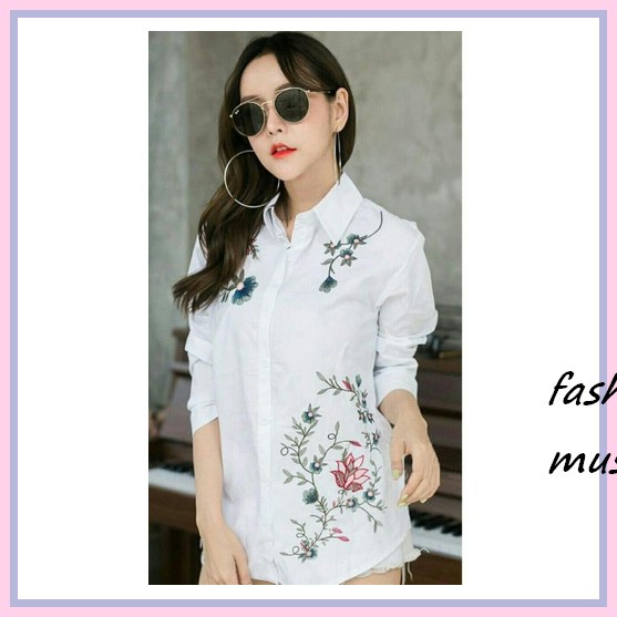 Moana Top Bahan Cotton Rayon Blouse Wanita Korean Style Blouse Wanita Korean Style Baju Atasan Wanit