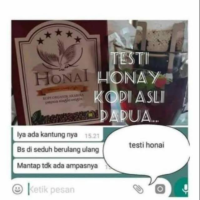 

Kopi Honai Nasa .kopi organik Arabika dari papua