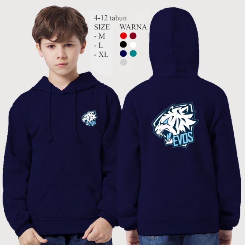 Jaket evos esport anak/sweater hoodie evost esport
