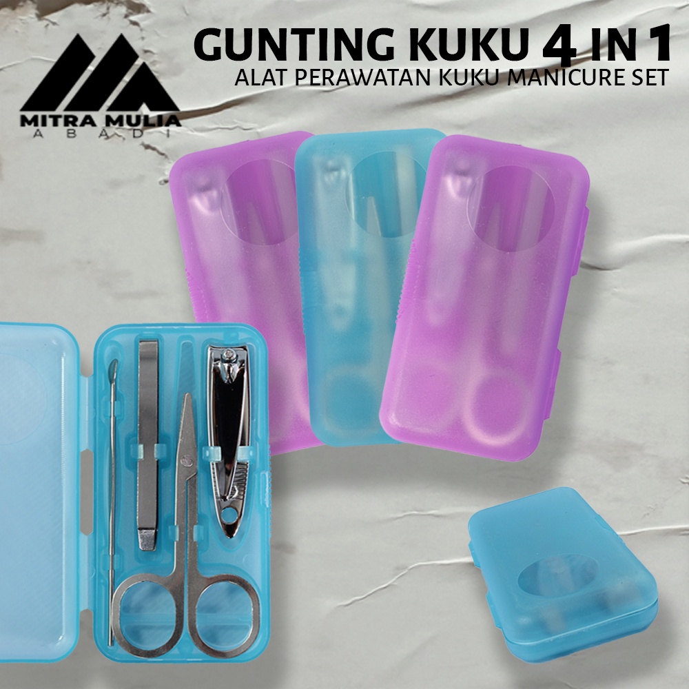 Gunting Kuku Set 4 in 1 I Menicure Pedicure Set Tools I Gunting Kuku