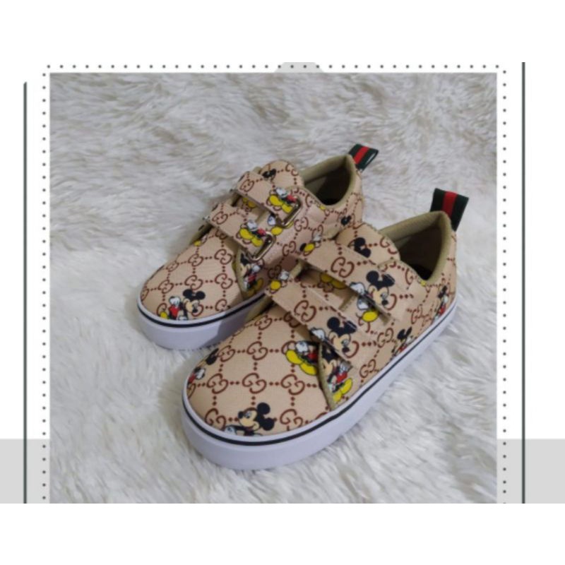 ADS - sepatu anak karakter MICKEY GUCCI, bisa custom GRATIS cetak nama & foto