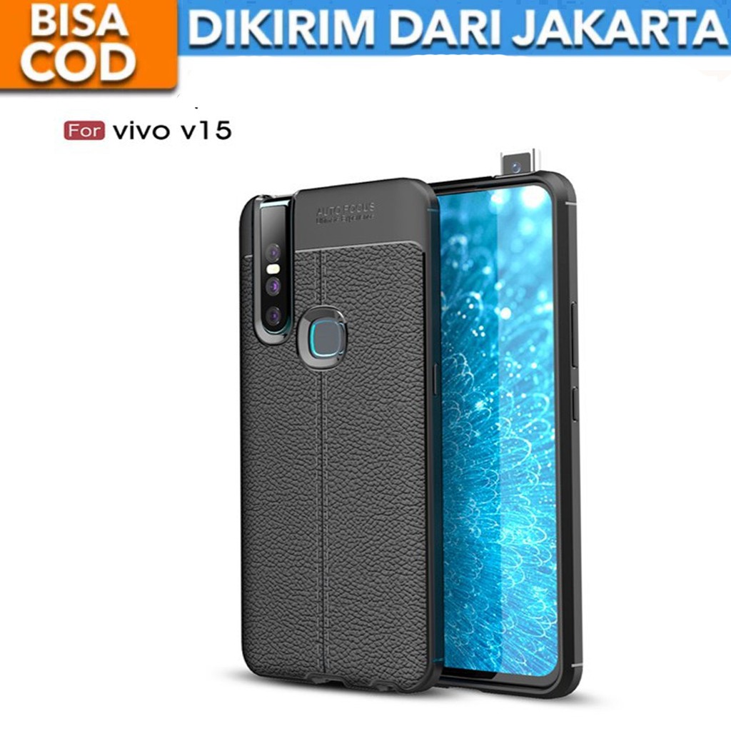 Case Auto Focus Vivo V15 Leather Experience SoftCase Slim Ultimate / Casing Kulit