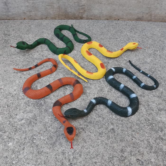 Mainan Ular Karet Mirip Aslinya Real Snake Hewan Anak Edukatif Edukasi