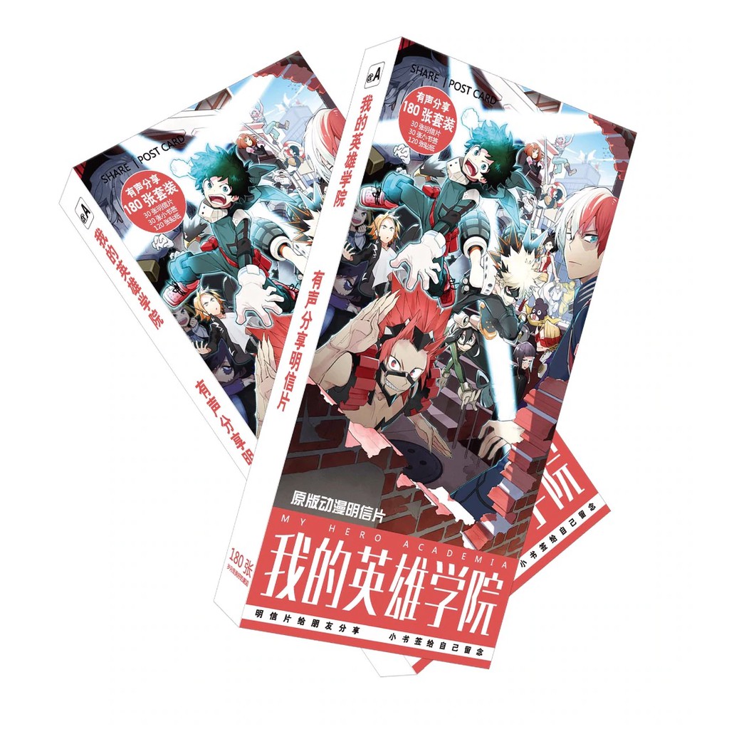 HARGA HEMAT 180pcs/set Anime Boku no Hero Academia Postcard toy My Hero Academia Magic Paper