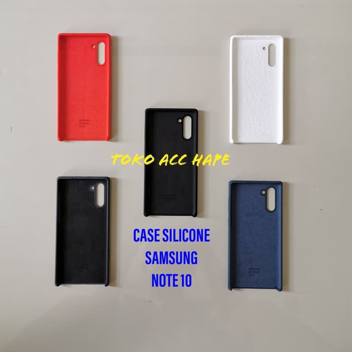 SILICONE CASE SAMSUNG NOTE 10 COVER SILIKON PREMIUM ORIGINAL TERMURAH