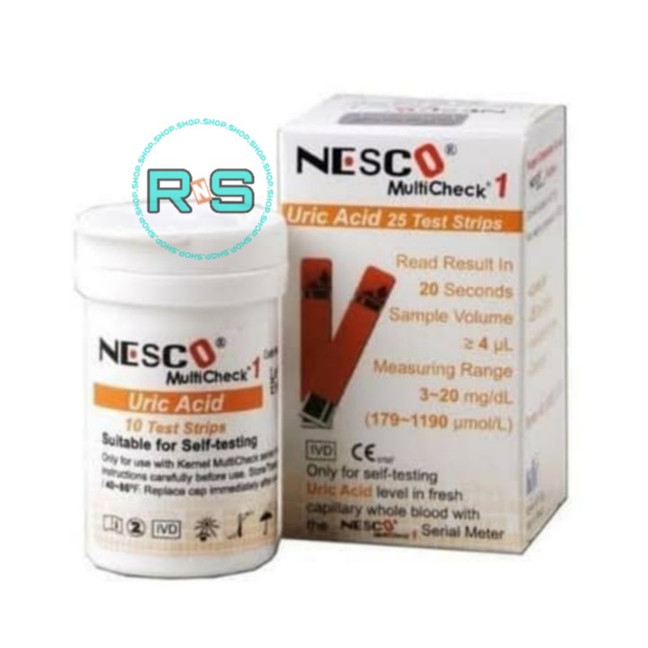 

Nesco Strip Cek Asam Urat Uric Acid isi 25