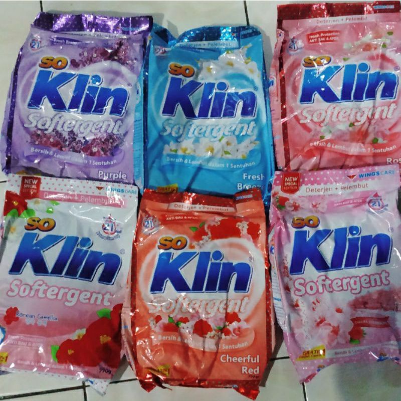 Promo s/d 23 September So klin softergent detergent bubuk 770gram
