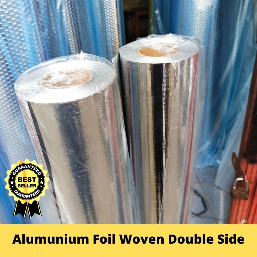 Alumunium Foil Woven Double Side Panjang 50m - Alumunium Foil - Alumunium FoilAtap