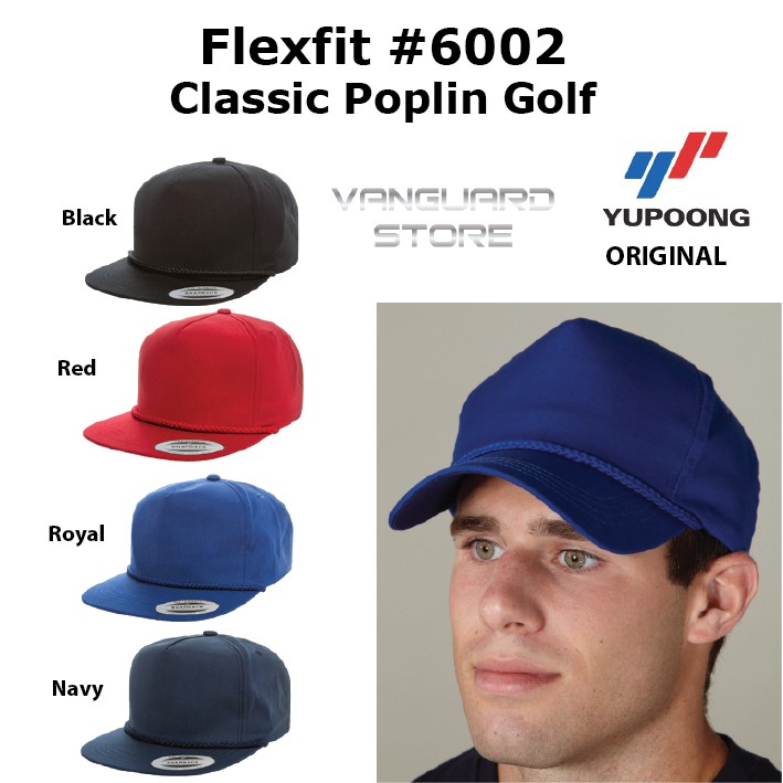 Topi Yupoong Flexfit Classic Poplin Golf 6002 ORIGINAL