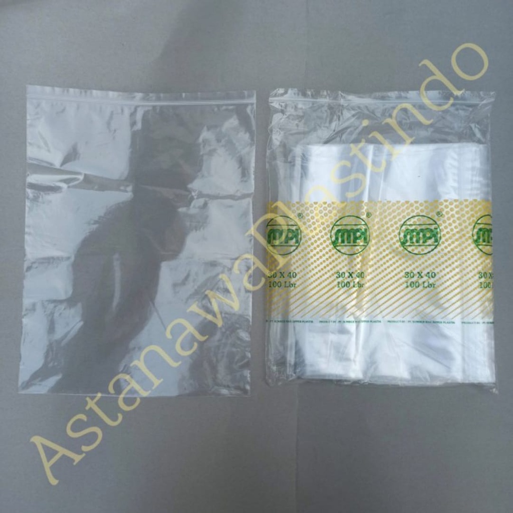 ECER Plastik Klip 30x40 SATUAN Seal Putih 40x30 SMPI Clip Baju zipper ziplock zipper